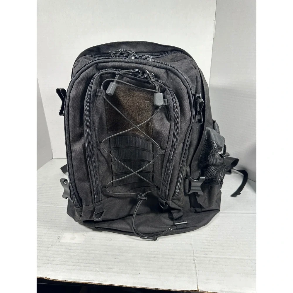Black‎ Tactical Backpack Multi-Pocket Military Style MOLLE Rucksack Heavy Duty